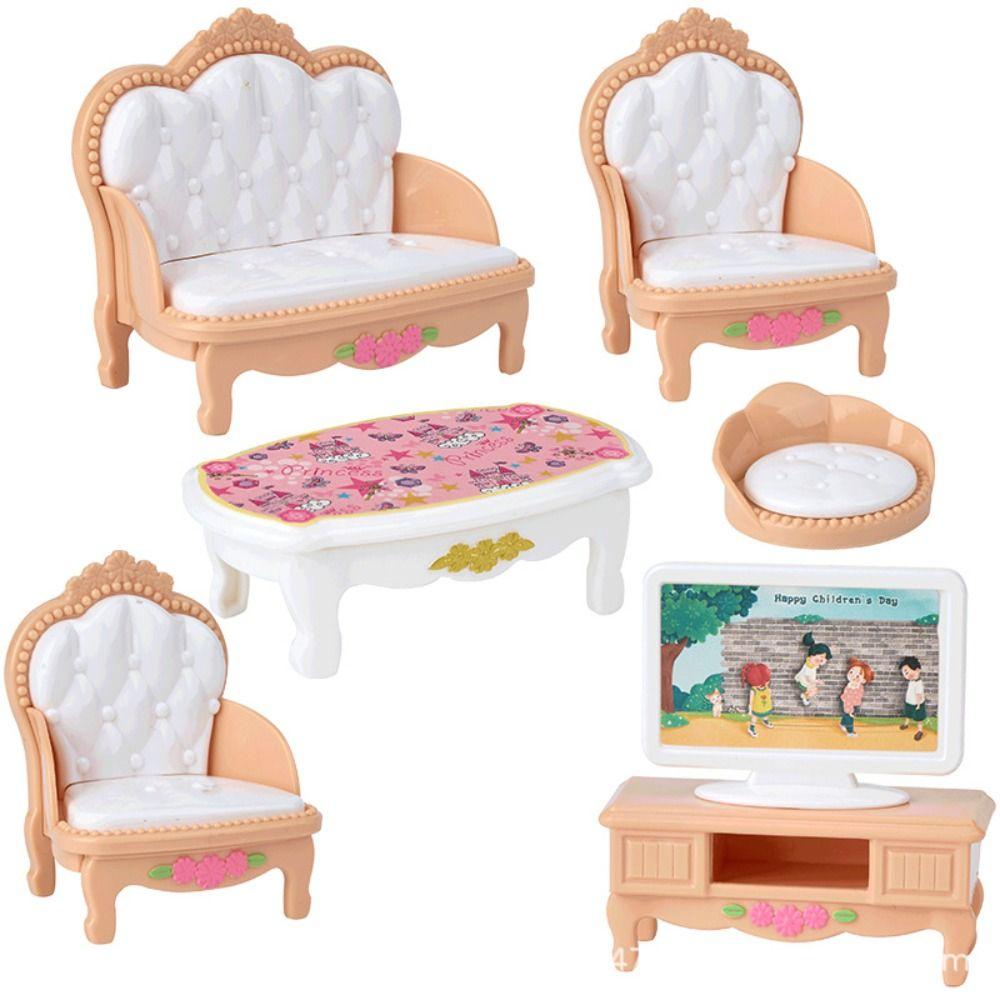 1:12 Scale Dollhouse Furniture Set Mini Home Doll Living Room Miniature Kitchen Bathroom  Kids Toys