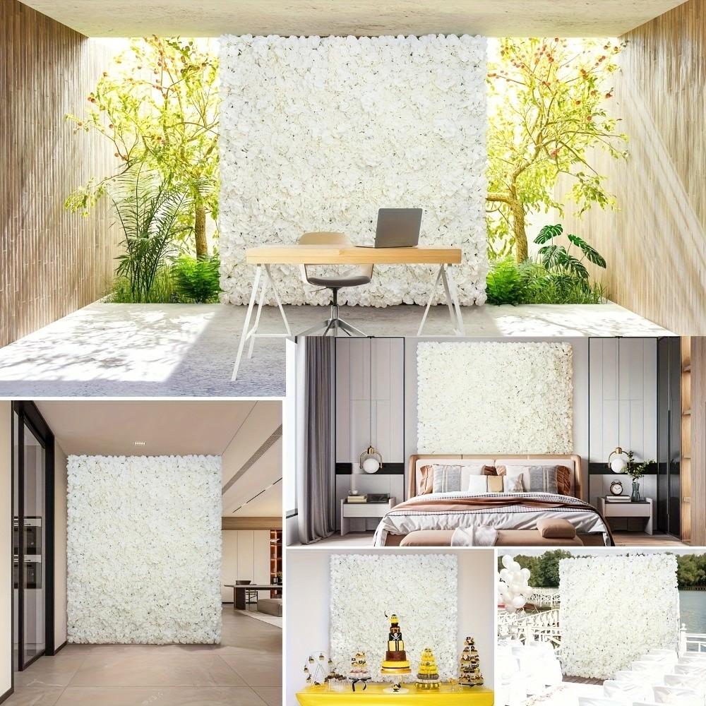 3D Rose Rose Flower Wall Pink Silk Artificial Flower Backdrop Simulation Flower Wall  Photo Studio