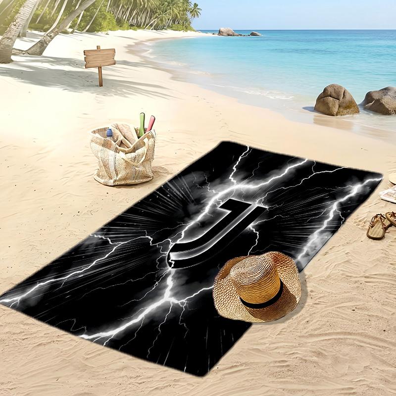 Juventus FC Printed Beach Towel Quick Dry Soft TowelPortable Large Rectangular Beach Blanket for Travel Swimming Pool