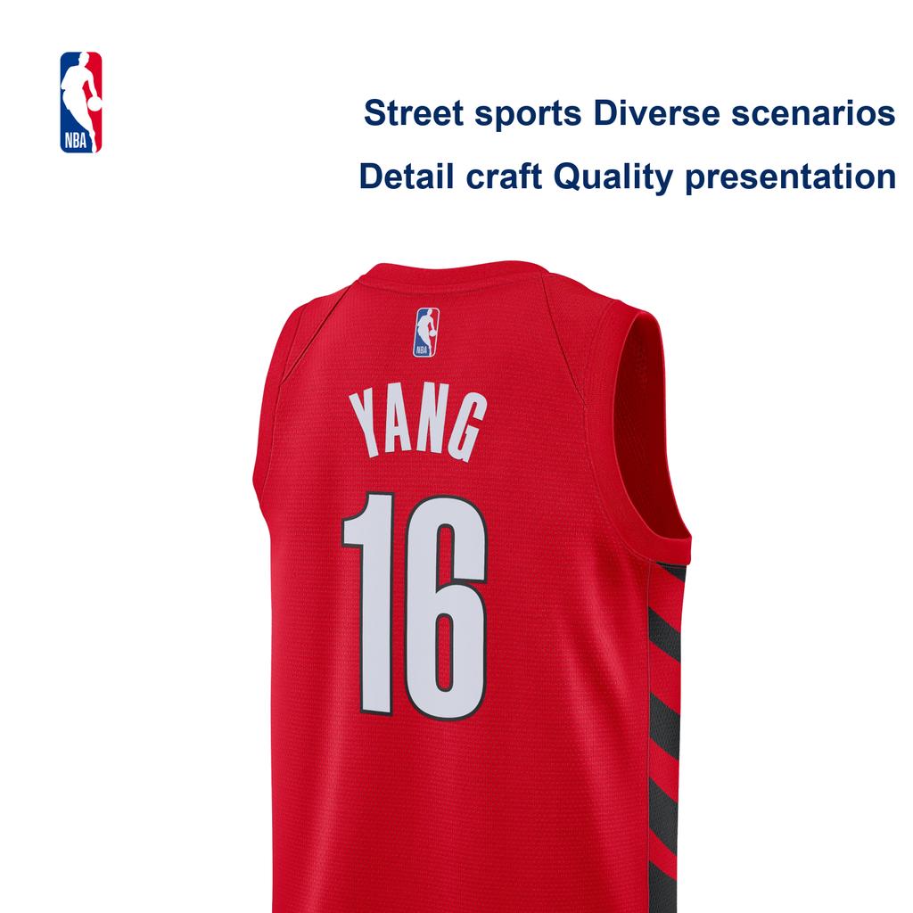 Jordan Swingman Trail Blazers Yang Huan Sen SW Fan Edition 16 Jersey Unisex Jerseys DO9541-661