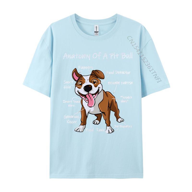 Anatomy Of A Pitbull Vintage Tshirt Black Cosie T Shirts for Men Cotton Tops Shirts Hip Hop Prevalent 3d Printed T Shirts
