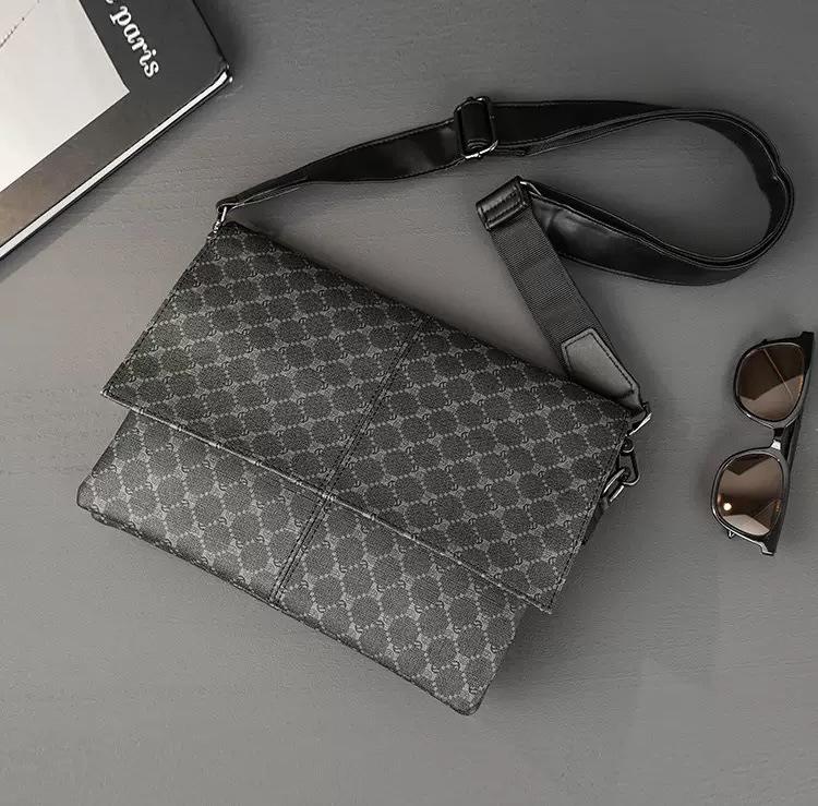 

TS JYL laptop bag,Korean Vintage Men Crossbody Bag Leather Business Envelope Shoulder Bag 29x4x22cm шампунь кольору