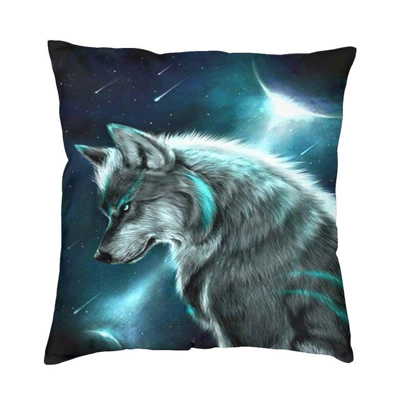 Custom Wolf Tree Pillow Case 45X45Cm Decoration Kawaii Animal Cushions For Sofa Square Pillowcase