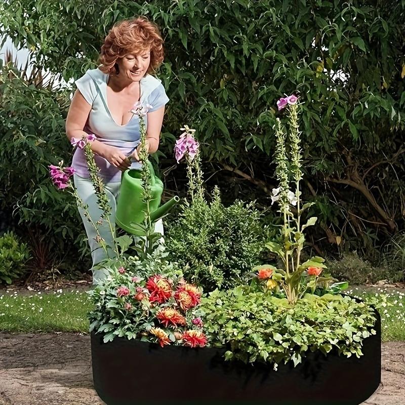 3-pack 30 gallons rund tygplanteringsbädd för grönsaker, frukter, blommor, örter, trädplanteringspåse - Lättviktig