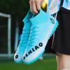 Men's High-top Sock Mouth Football Shoes Rubber Short Nail Youth Sports Shoes Football Training Shoes Art Makeup Lawn Children Football Boots