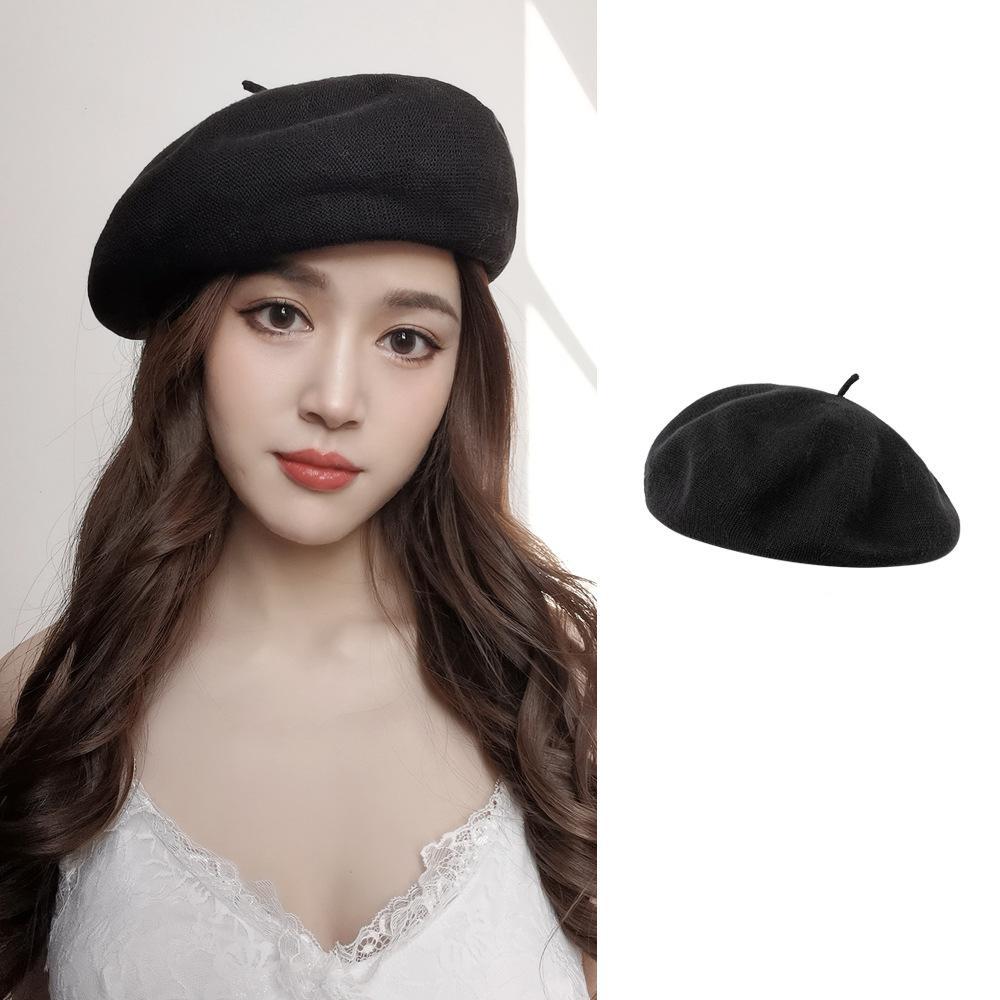 Beret Women Painters Cap Cotton Deep Brim Knitted Breathable Casual Spring Autumn Hats For Women New