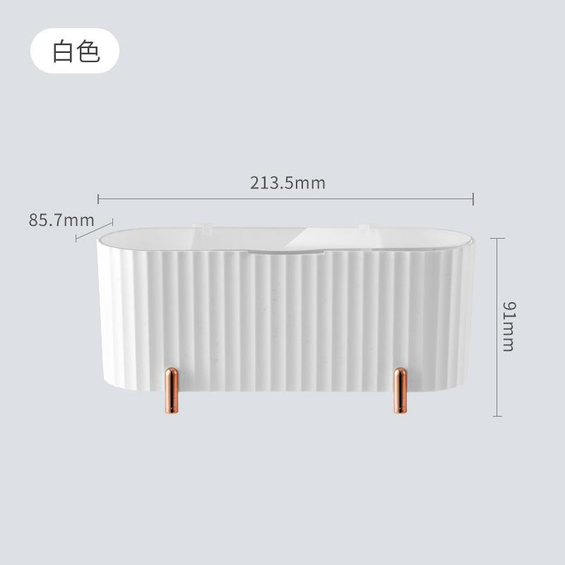 Organizer na waciki pojemnik na waciki przezroczysty pudełko na waciki do demakijażu z pokrywką pyłoszczelny na biurko do makijażu