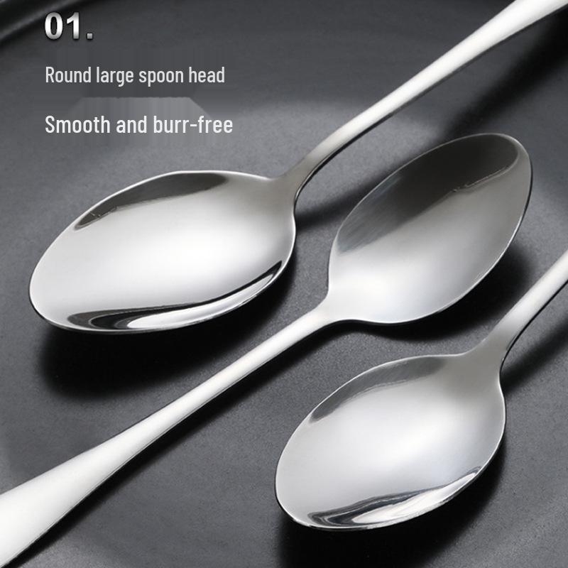 Nerezová ocel 304 Lžíce na polévku a kávu s dlouhou rukojetí v korejském stylu