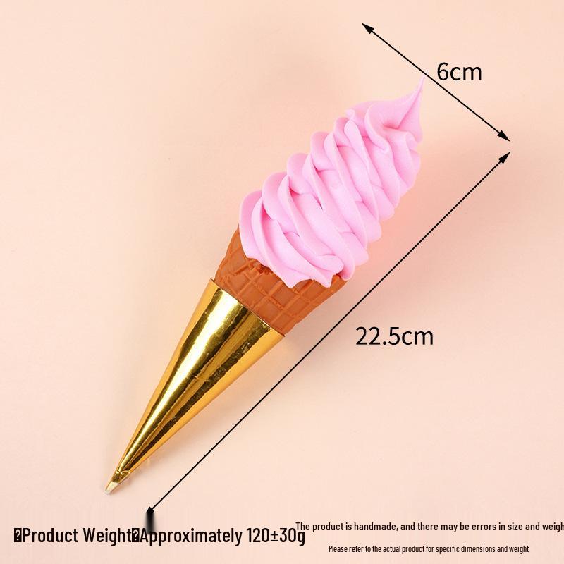 Simulation Torch Ice Cream Cone Model - Fake Dessert Display Prop for Ice Cream Shops