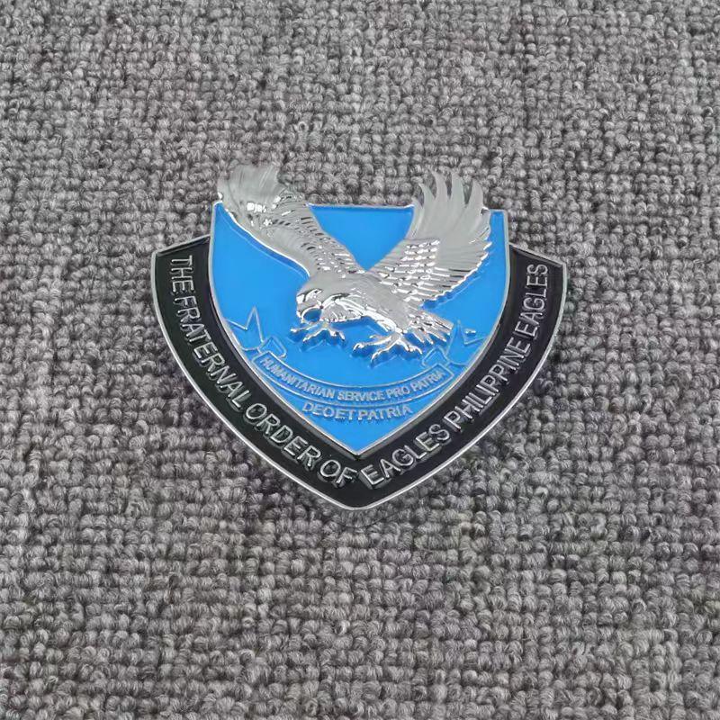 Car 3D Metal Fraternal Order of Philippine Eagles Logo Styling Decals Sticker Emblem Badge Animal Hawk Decoration Body Stickers