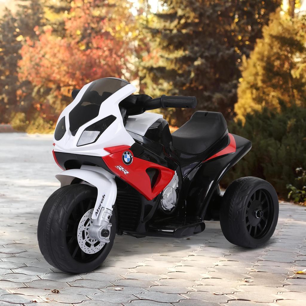 Electric Motorbike for Kids Ride On BMW Motorbike W/Headlights and Music, 6V, Red
