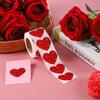 500 Pieces Valentine's Heart-Shaped Stickers Roll Glitter Heart Decorations Stickers Self-Adhesive Love Roll Stickers for Valentine, Anniversary, Wedd