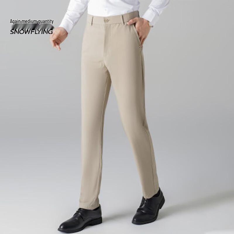 Xuezhongfei Men s Business Casual Straight Fit Pants 40