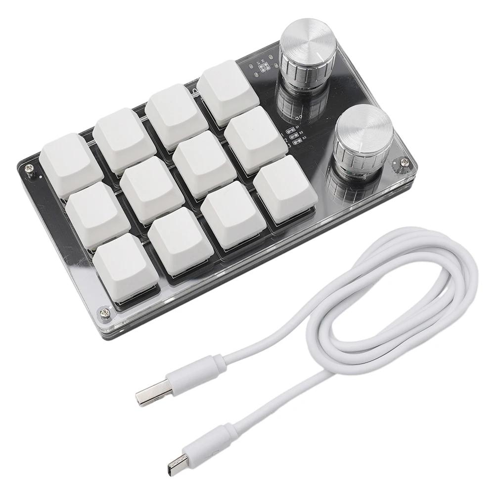 Programmable Multifunctional Mechanical Keyboard 12 Keys And 2 Buttons Keyboard For VISTA, For Linux, For MacOS