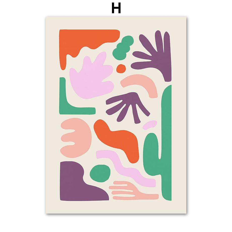 Abstrat Les Fleurs Coral Leaf Floral Botanical Posters And Prints Wall Art Canvas Painting For Living Room Decorative Pictures