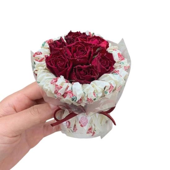Yousheng Artificial Flower Compact Design Fragrance Deodorizer Romantic Roses Dried Flowers Car Air Vent Freshener Auto Scent