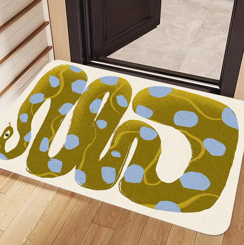 

Cute Cartoon Dinosaur Giraffe Snake Crocodile Animal Pattern Non Slip Floor Mat Entrance Rug for Kids Room Bedroom Home Decor 40x60cm