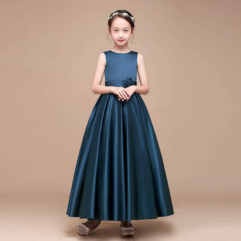 Girls Kids Princess Formal Dress Flower