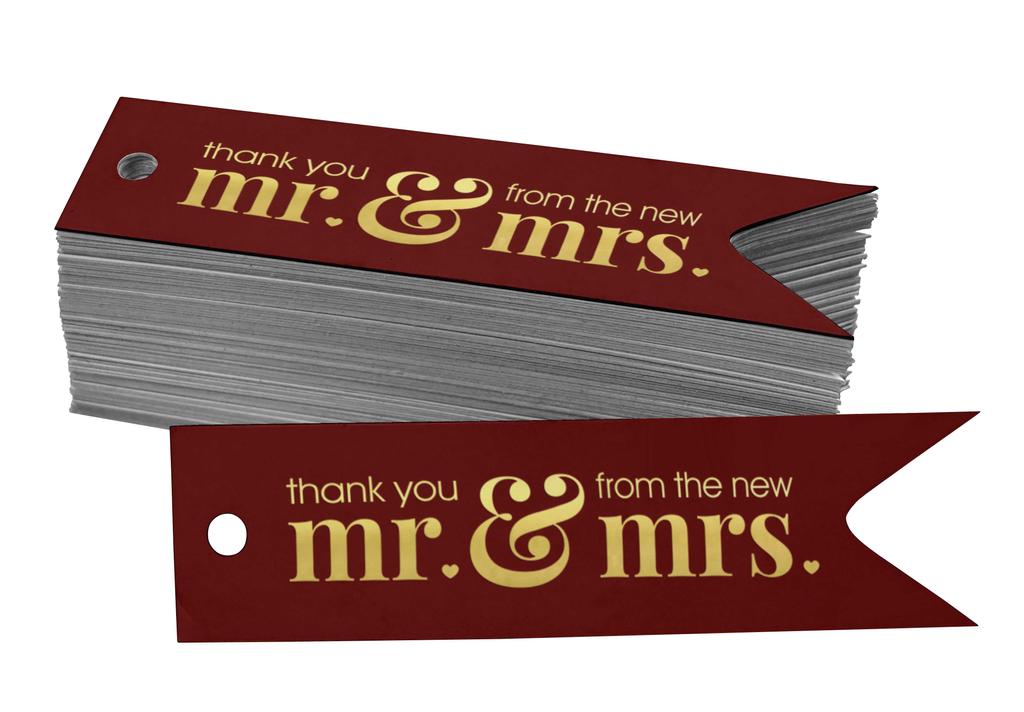 Inkdotpot Pack Of 100 Thank You From The New Wedding Favor Paper Tags Craft Real Gold Foil Hang