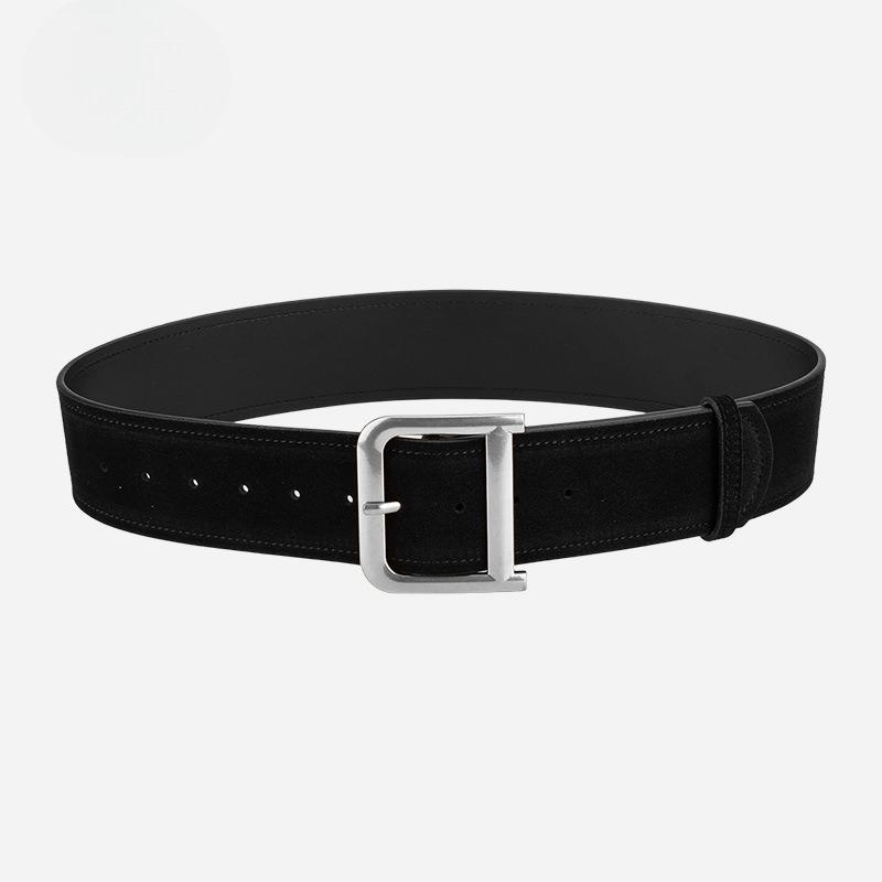 Frosted Reverse Velvet Women's Belt Alloy D-buckle Versatile Jeans Skirt High-end Genuine Leather Belt for Women
