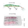 3Pcs Fishing Lures 3D Artificial Hard Fishing Bait Slow Sinking Crank Wobble Bait With Feathered Sharp Hook Fishing Accessories
