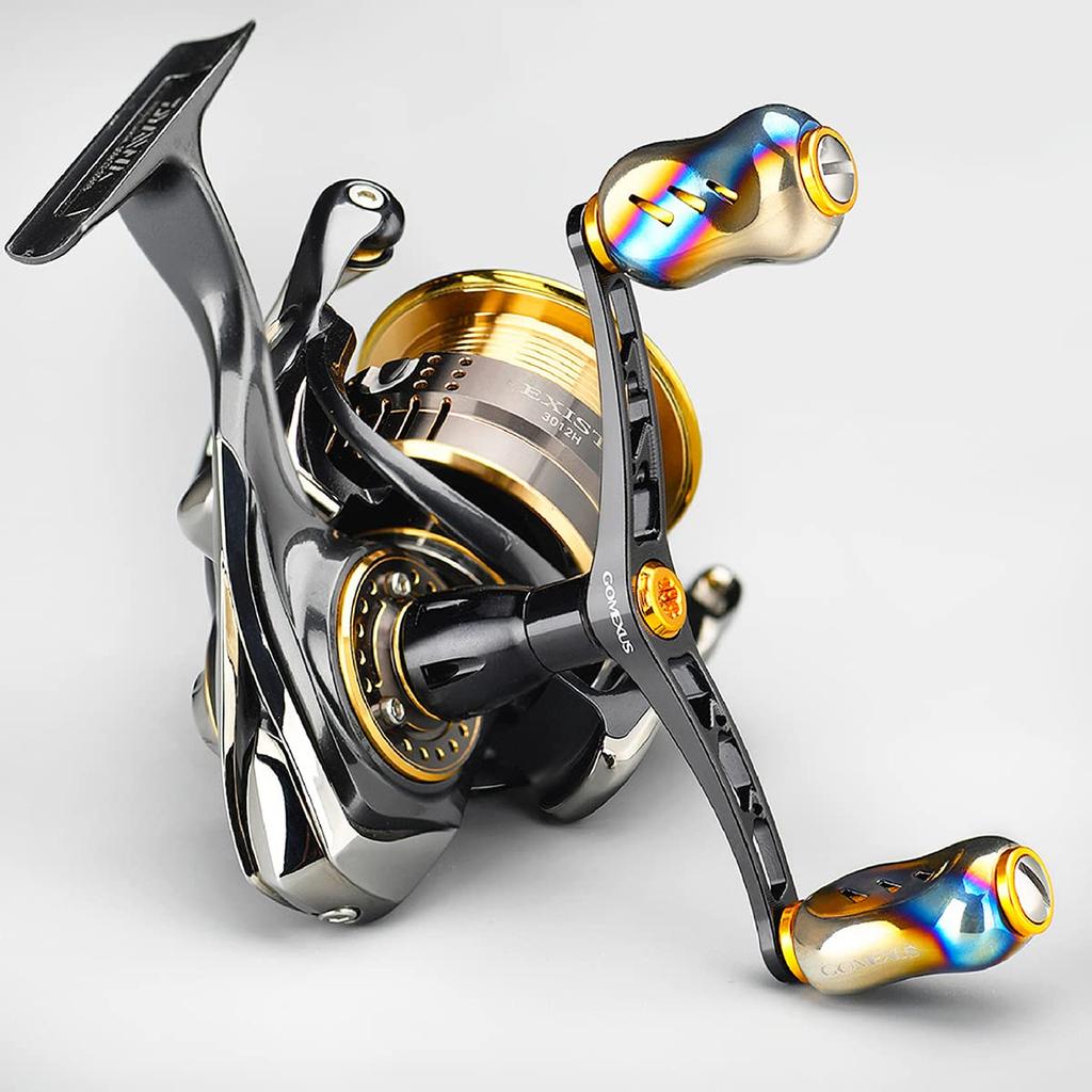 Gomexus T22 Gałka Rękojeści Kołowrotka Tytan 22mm Typ S Daiwa Typ A Shimano Wymiana Rękojeści Kołowrotek Spinningowy Kołowrotek Castingowy Kompatybilny Ultra Lekki