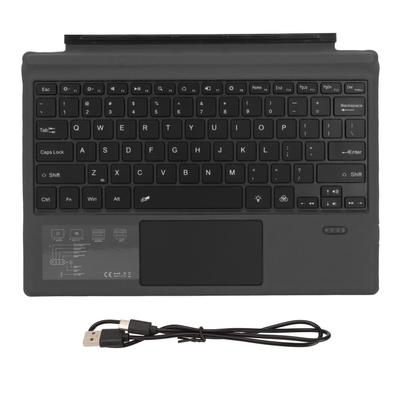 For Surface Pro Type Cover Keyboard Portable 7 Color Backlighting USB C Rechargeable Black Wireless BT Keyboard with