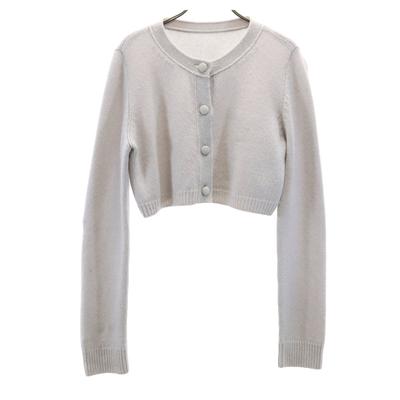 FOXEY Made in Japan 100% kashmir Langærmet Kort længde Strikket cardigan Kvinder Brugt