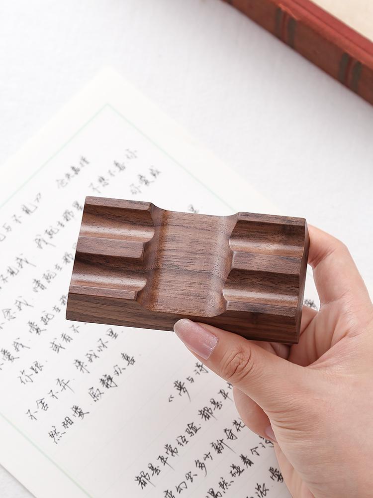 Walnut Wood Pen Holder Stand Desk Organizer Office Supply for Dip Pen Fountain Pen Rest Desk Accessories Office School Supplies