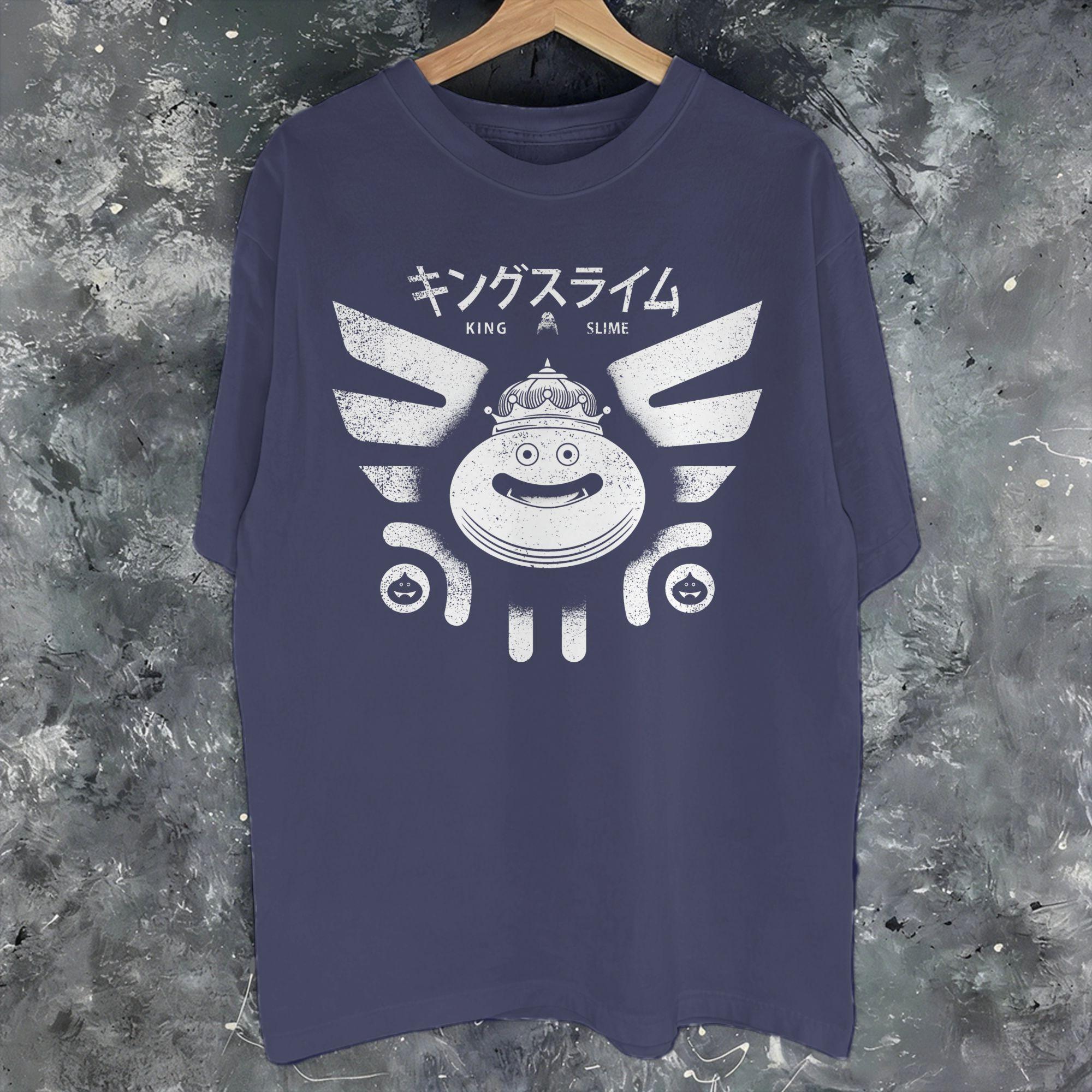 

Dragon Quest slime Printed T Shirts for Unisex Women Cotton Tee Shirt Clothing S