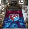 Fotbalový potisk West Ham United, Křišťálový sametový koberec, Pohodlný, Absorpční, Protiskluzový, Koberec na podlahu do interiéru
