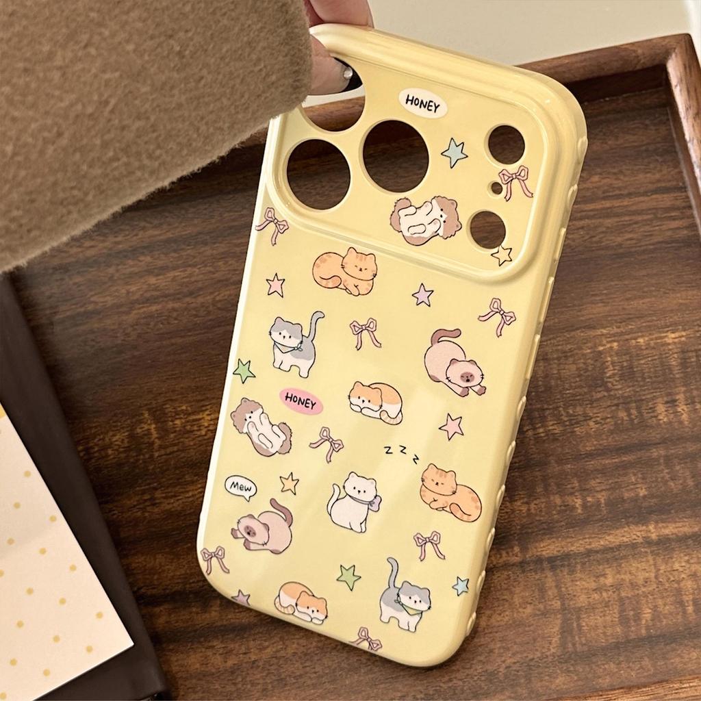 Cute Cat Planet Full Coverage Soft Case for Apple iPhone 12-17 Pro Max