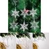 Elegant Transparent Snowflake Christmas Tree Ornaments Creative Reindeer Hanging Decorations