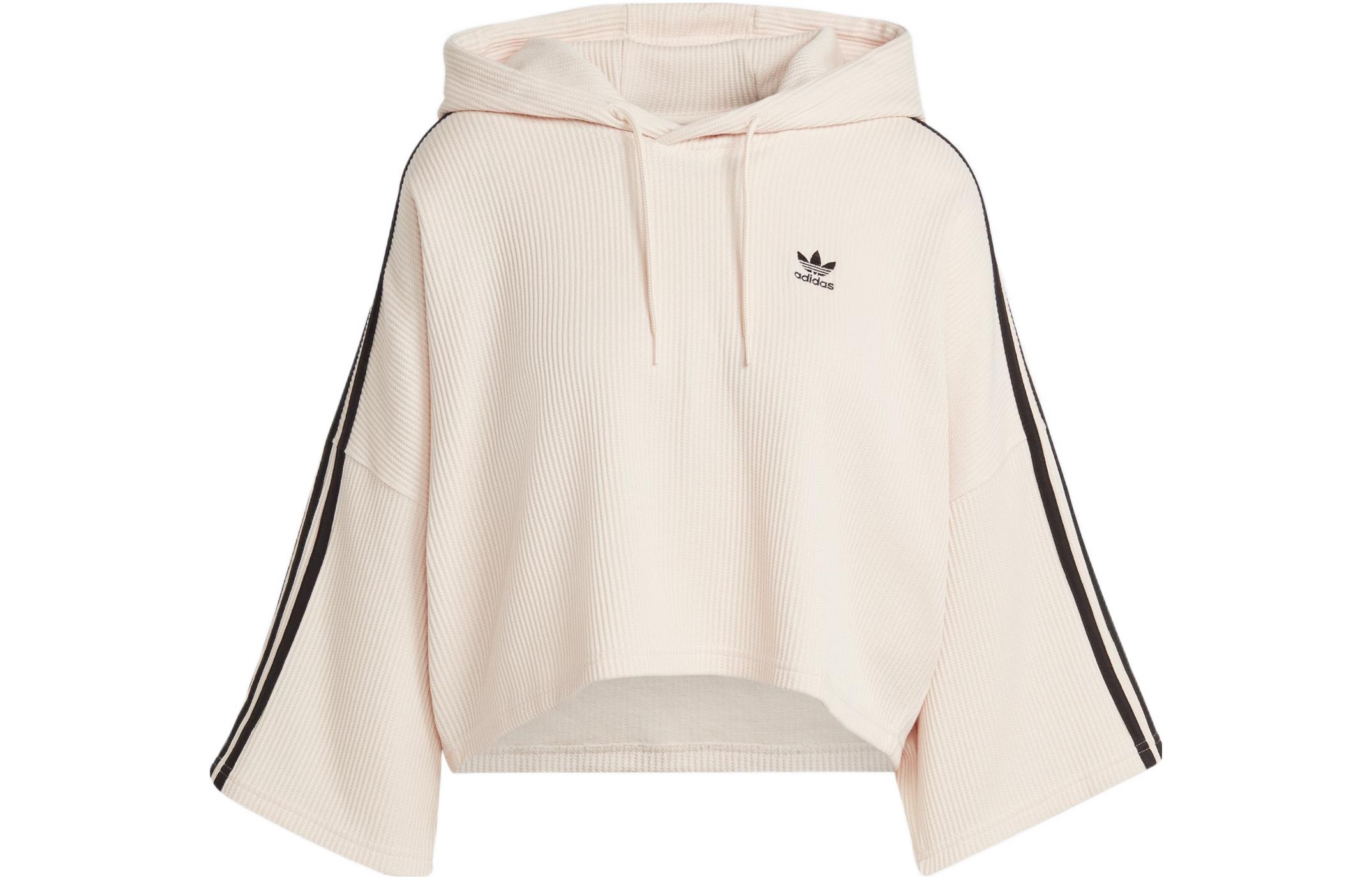 Adidas Originals CROP HOODIE Sweatshirt Women s Wonder White IC5461 L