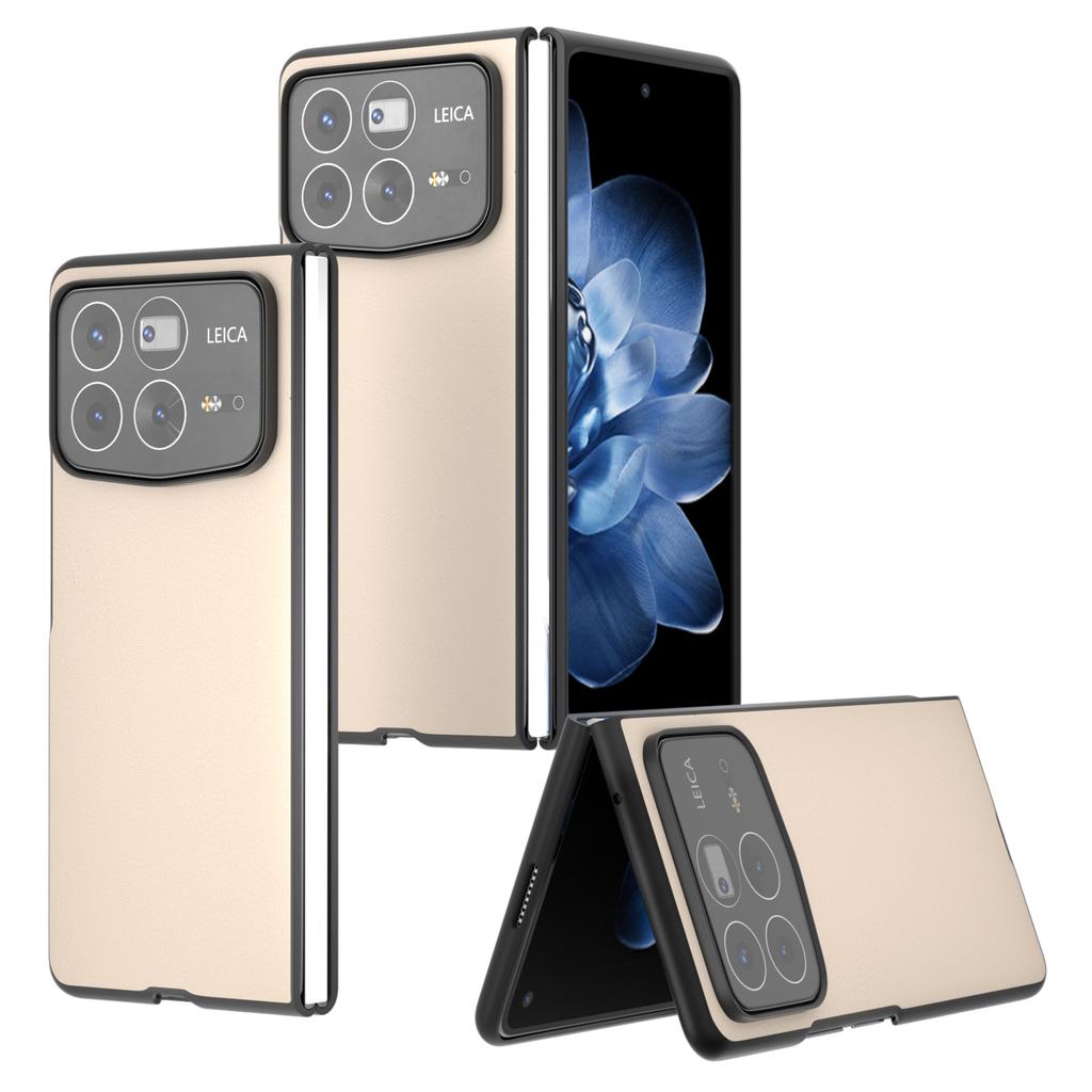 For Xiaomi Mix Fold 4 5G Case PU Leather Coated PC Folding Phone Cover