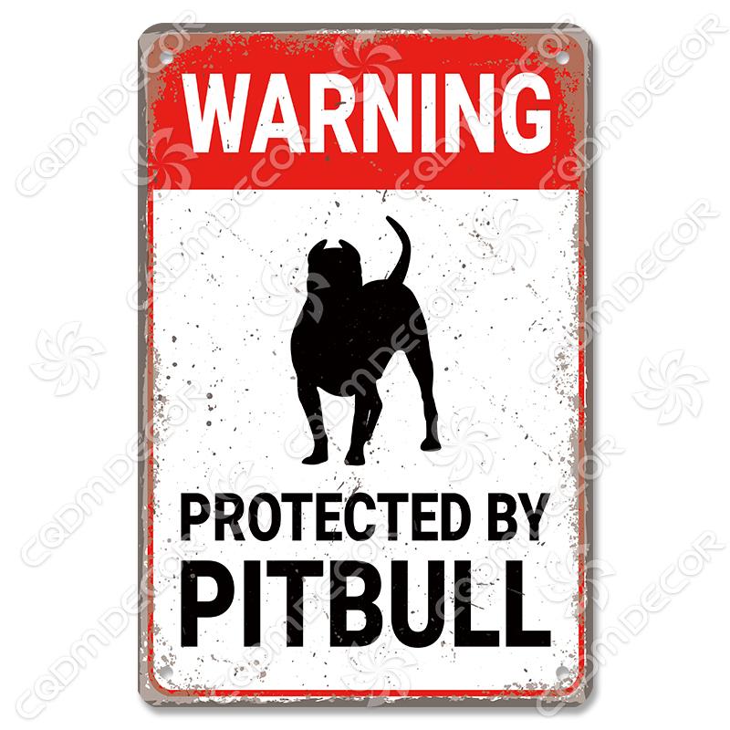 Beware of Dog Warning Tin Sign Metal Plate Caution Danger Dogs Vintage Poster Metal Plaque Garden Backyard Farm Home Wall Decor