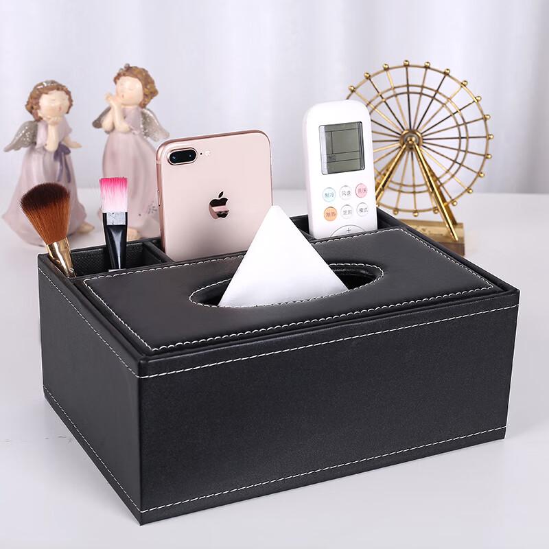 Premium Leather Multi-function Tissue Box