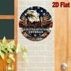 Vintage Tin Sign 8x8 Inch US Veteran Tribute Patriotic Decor Metal Wall Art for Home Bar Garage Man Cave