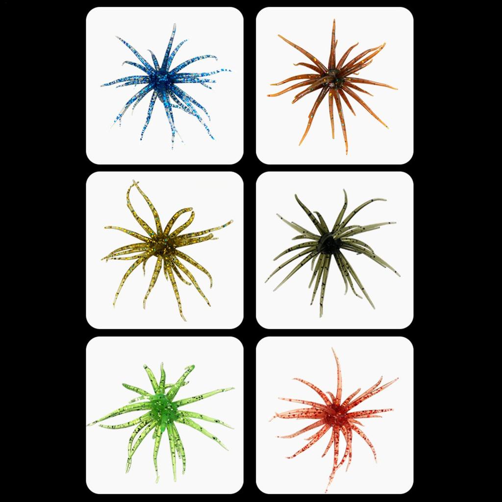 Esca Ricci di Mare 2 Pezzi Silicone Morbido Galleggiante Realistico Attrezzatura da Pesca Dado Esca da Pesca per Acqua Dolce Acqua Salata Fiume Lago