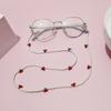 Retro Cherry Eyeglasses Chain Sophisticated Sunglasses Lanyard Accessory With Pearls And Cherry Embellishments