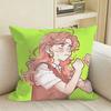 MMitsuki Green Yuri AAya OOosawaS Square Sofa Pillow Cover Solid Color Living Room Home Decor Cushion Case