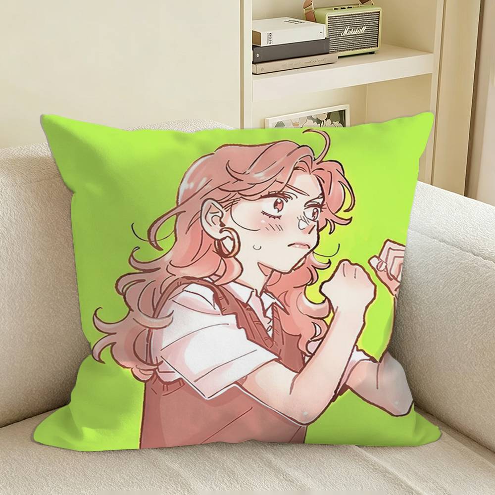 MMitsuki Green Yuri AAya OOosawaS Square Sofa Pillow Cover Solid Color Living Room Home Decor Cushion Case