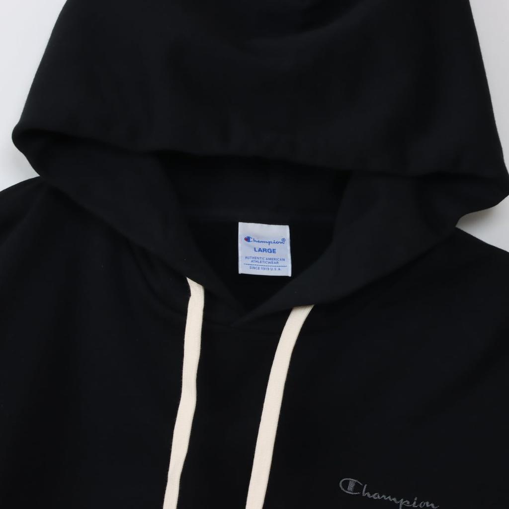 Champion Hooded Long Sleeve Cotton USA Relax Fit Hooded Sweatshirt with Embroidered Script Logo Fleece-Lined (CW-C106-090-L)