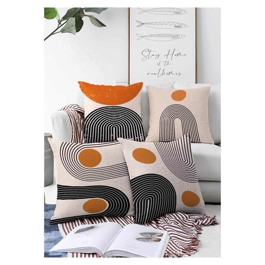 Set di 4 federe per cuscini stampate in digitale