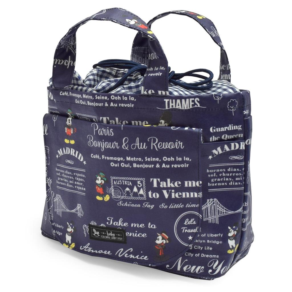 COLORFUL CANDY STYLE Disney Diaper Pouch and Baby Backpack Set Mickey TRAVEL (Drawstring Tote) / Mouse/LET'S / B8003000-BTR