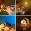 Eid Decoration LED Iron Ramadan Moon Lamp Star Metal Bedroom Table Lamps Night Light Ambient Lighting Muslim Eid