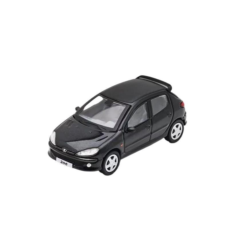 1/64 PEUGEOT 206 Alloy Miniature Car Model Diecast Metal Scale Model Car Static Collection Children Toy Car Vehicles Gifts
