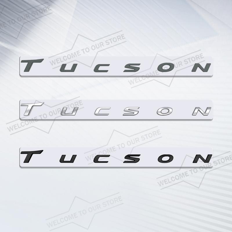Car Styling Body Trunk 3D Metal For Tucson Letter Front Hood Bonnet Badge Stickers Decal Car Accessories
