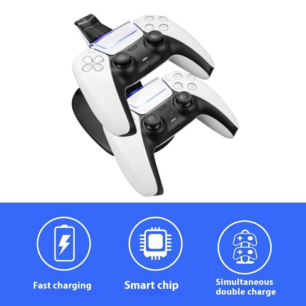 IPLAY HBP-253 For Sony PlayStation 5 Game Controller Holder Storage Stand Charging Dock with Type-C Port LED Indicator