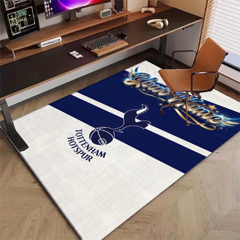 T-Tottenham Hotspur Design Area Rug Personalized Name- Non-Slip, Soft & Cozy Floor Mat for Living Room, Office - Indoor/Outdoor Carpet